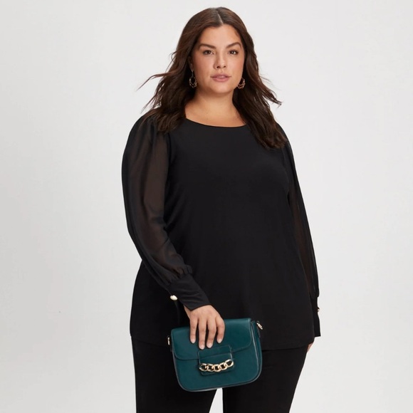 Laura Tops - NWT Laura Chiffon Sleeve Top​